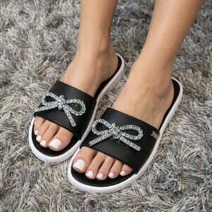 Juicy couture bow tie slides